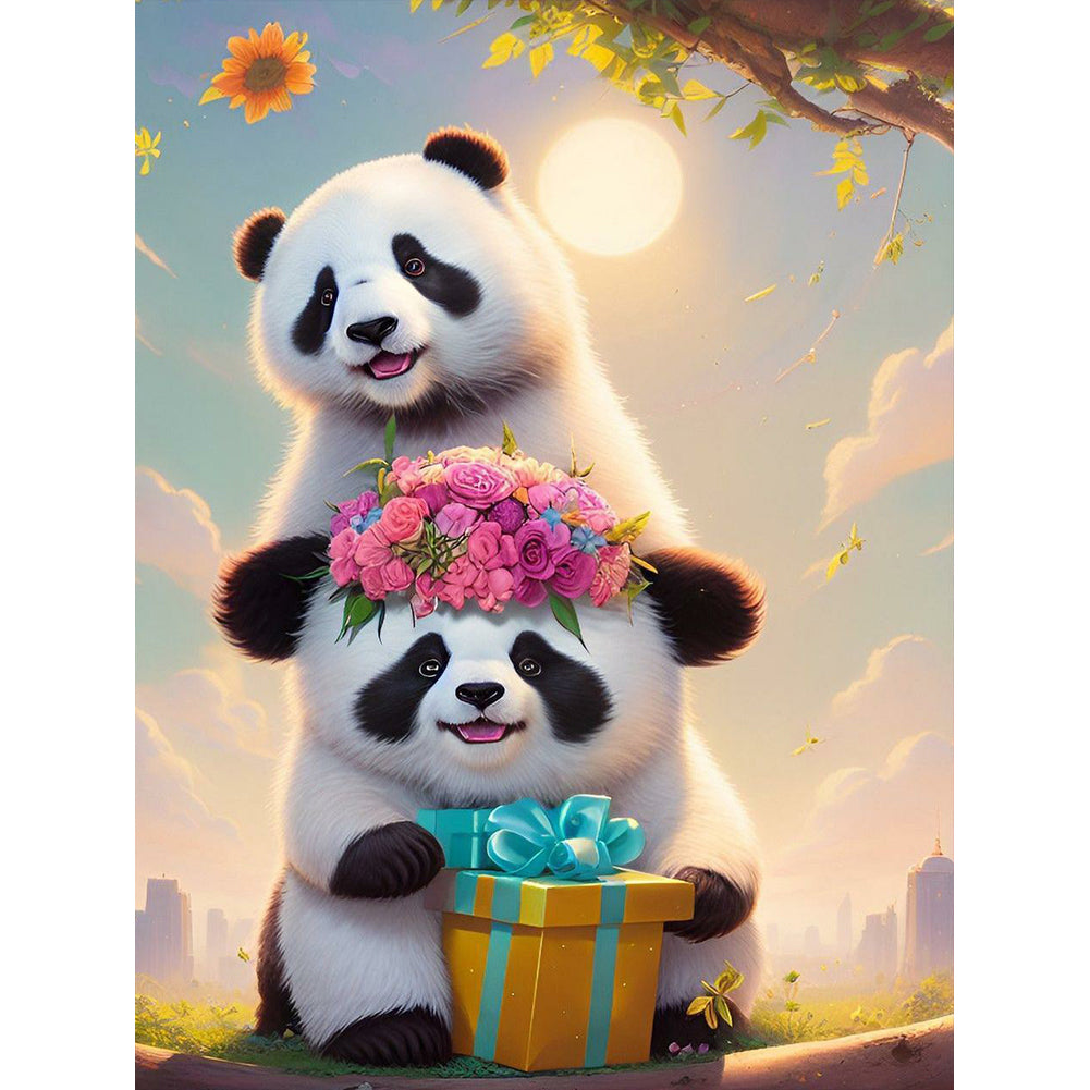 Red Panda - Full Round Drill Diamond Painting 30*40CM