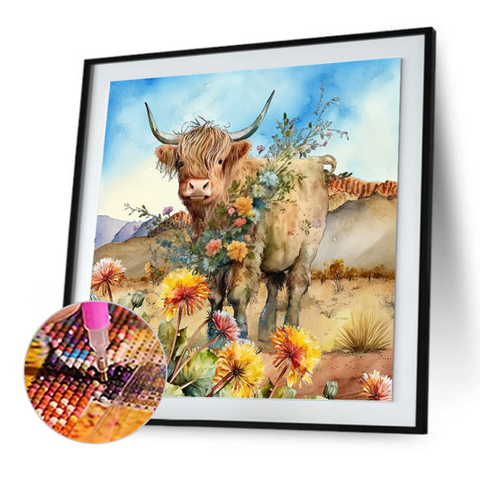 Highland Cattle - Full Round Drill Diamond Painting 30*30CM