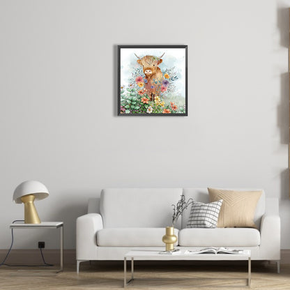 Highland Cattle - Full Round Drill Diamond Painting 30*30CM