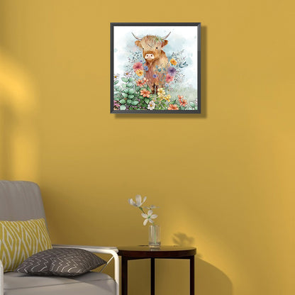 Highland Cattle - Full Round Drill Diamond Painting 30*30CM