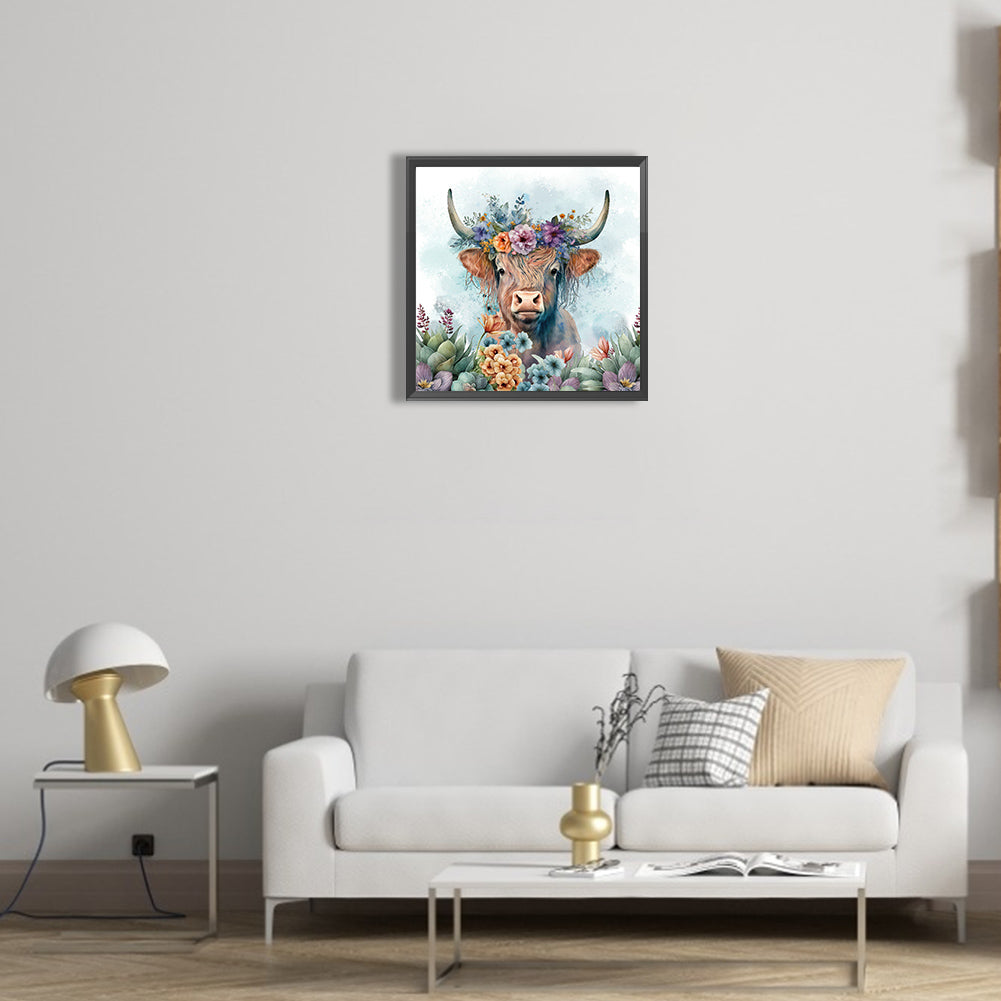 Highland Cattle - Full Round Drill Diamond Painting 30*30CM