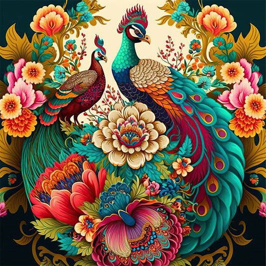 Graceful Phoenix - Full Round Drill Diamond Painting 50*50CM