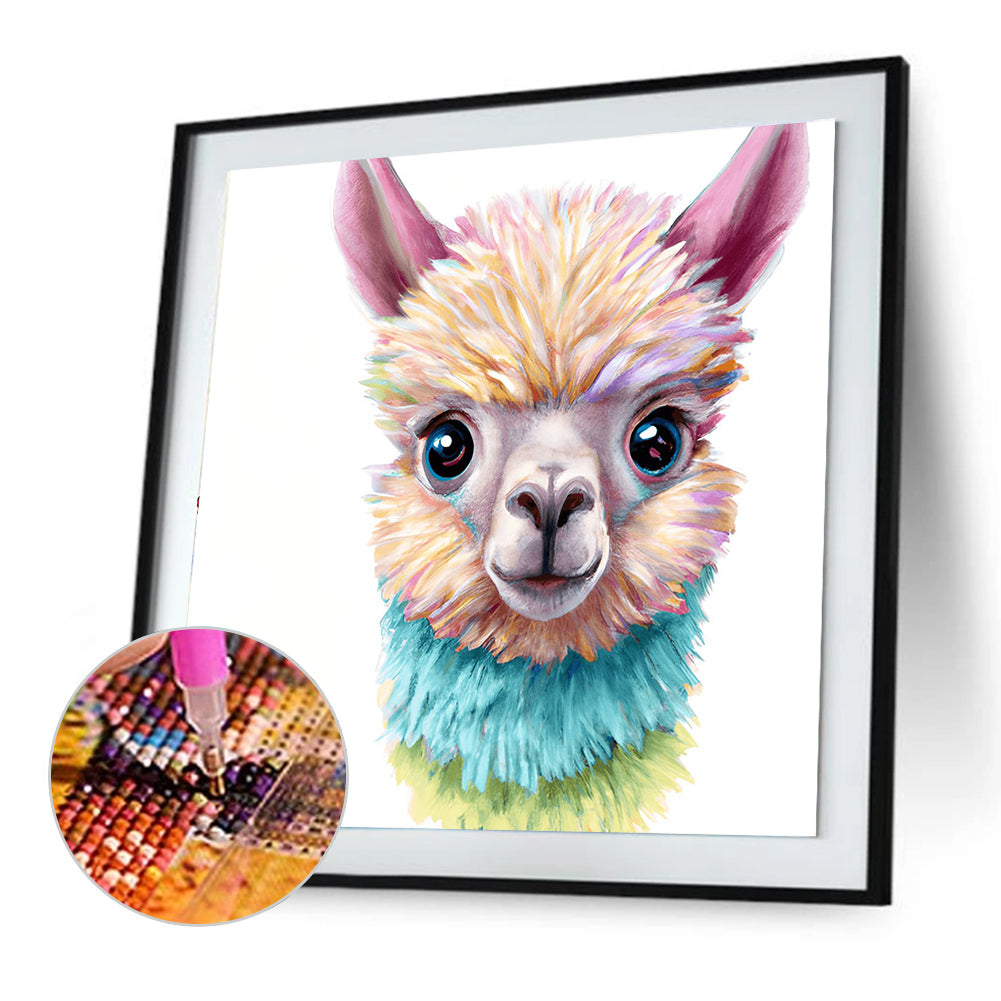 Big Head Alpaca - Full Round Drill Diamond Painting 30*30CM