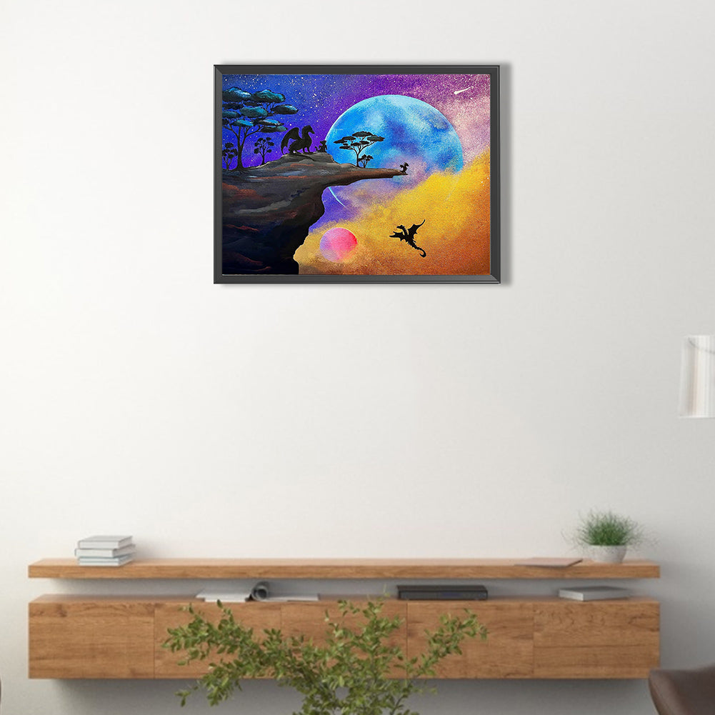 Dragon Learning To Fly - Full Round Drill Diamond Painting 40*30CM