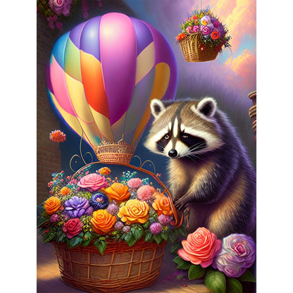 Raccoon - Full Round Drill Diamond Painting 30*40CM
