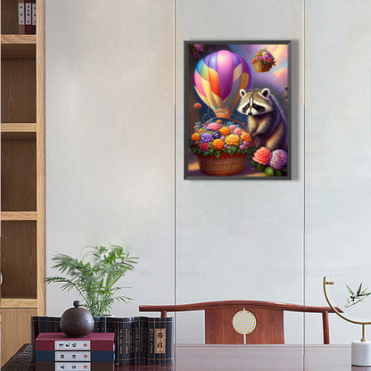 Raccoon - Full Round Drill Diamond Painting 30*40CM