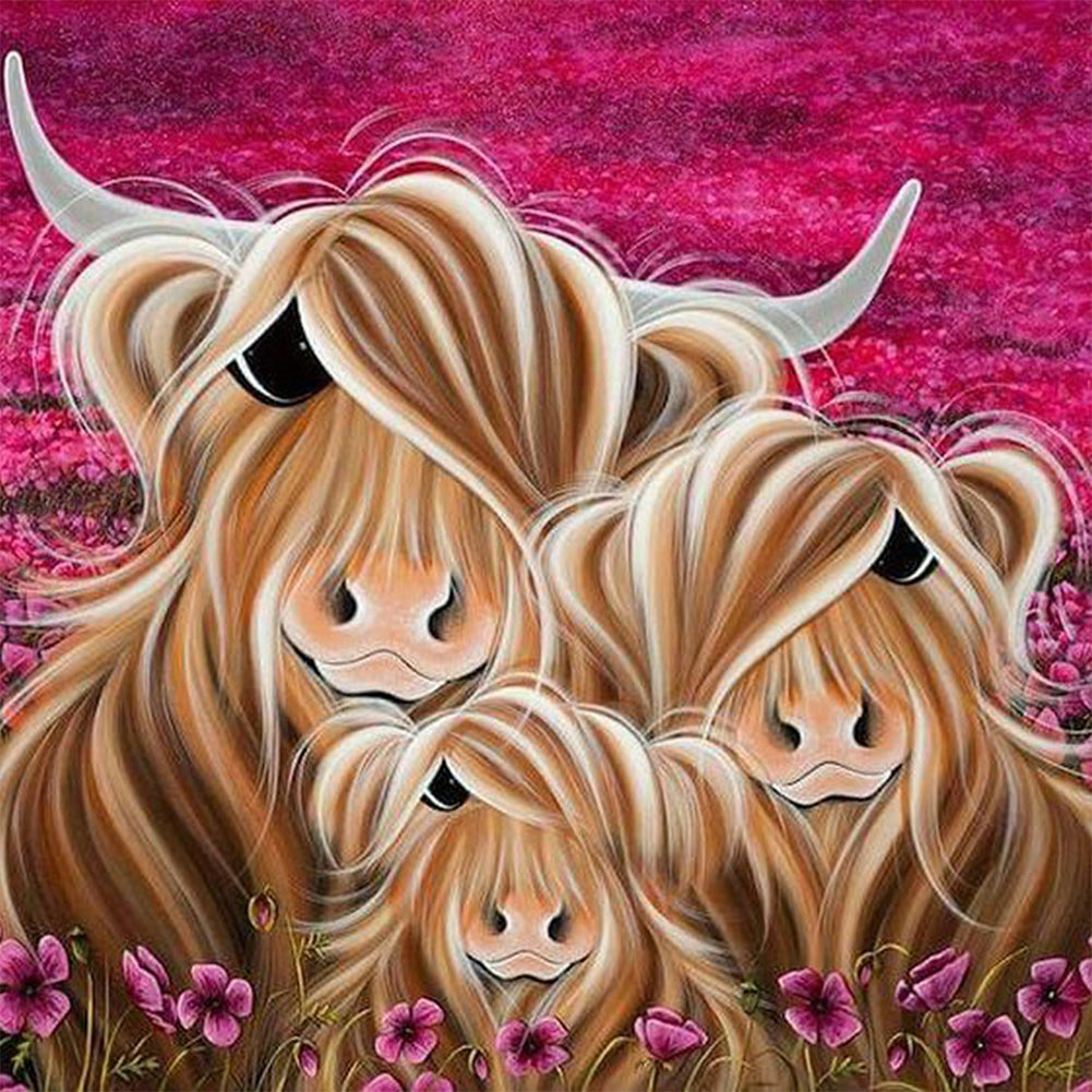 Highland Yak - Full Square Drill Diamond Painting 30*30CM