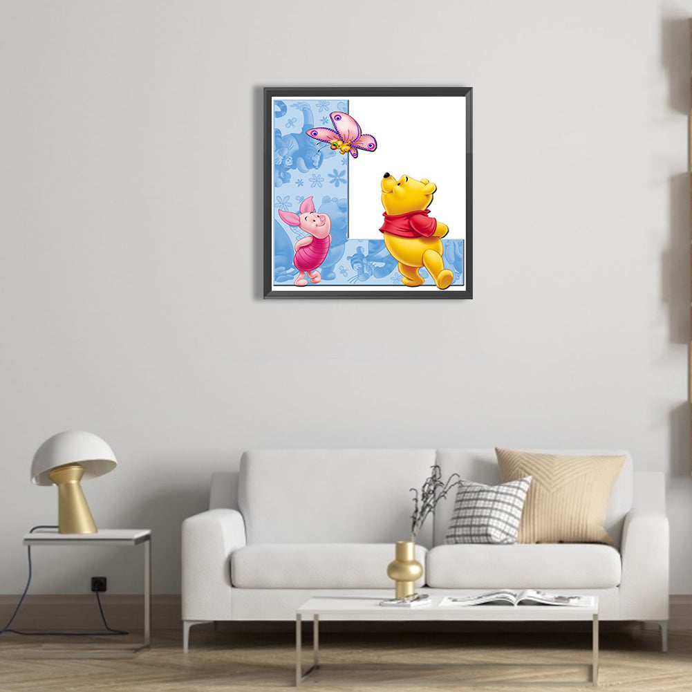 Winnie The Pooh And The Letter L - Full Round Drill Diamond Painting 50*50CM