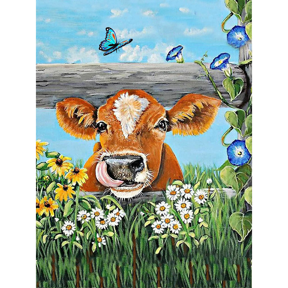 Animals Playing In The Wild - Full Round Drill Diamond Painting 30*40CM