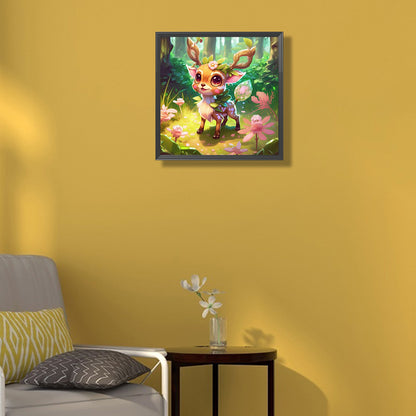 Animals Playing In The Wild - Full Round Drill Diamond Painting 30*30CM