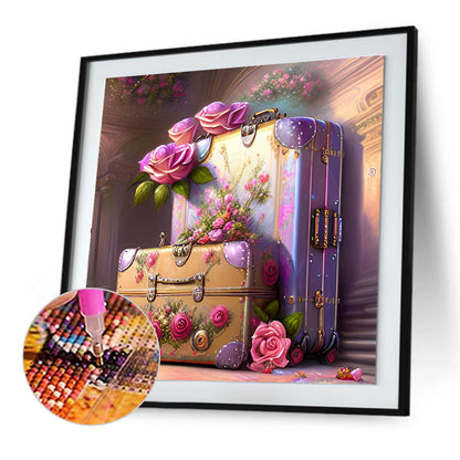 Suitcase - Full Round Drill Diamond Painting 30*30CM