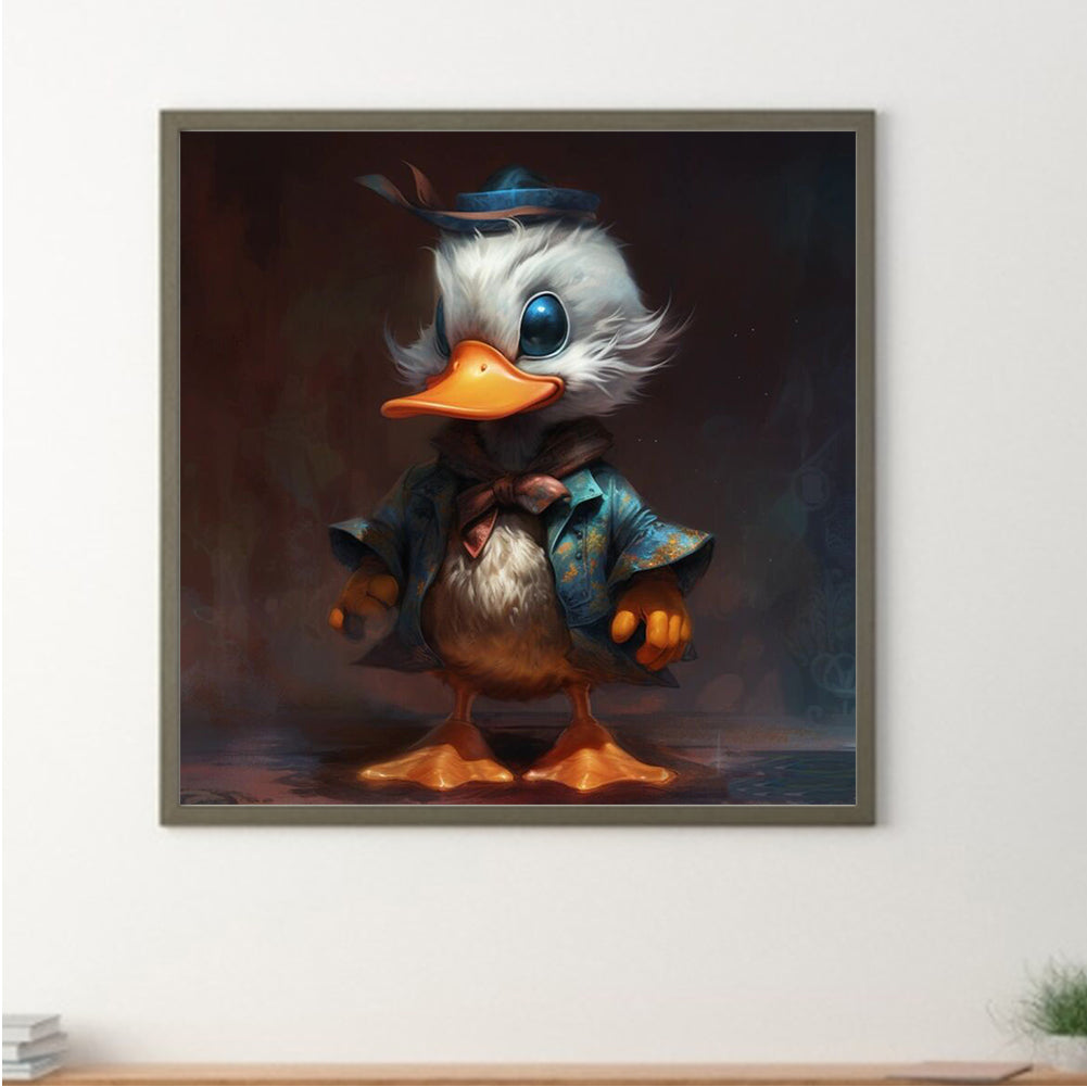 Rainy Night Donald Duck - Full Round Drill Diamond Painting 30*30CM