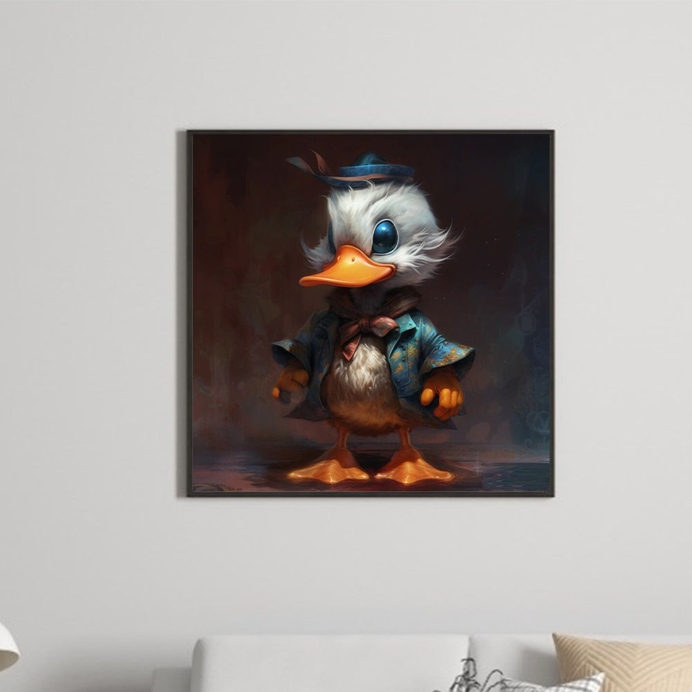 Rainy Night Donald Duck - Full Round Drill Diamond Painting 30*30CM