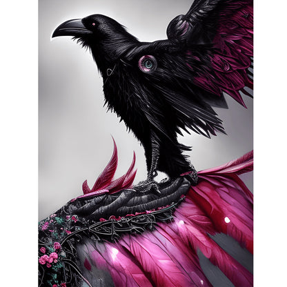 Black Crow - Full Round Drill Diamond Painting 30*40CM