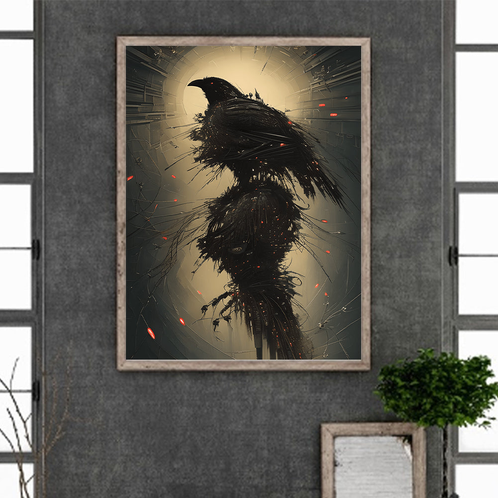 Black Crow - Full Round Drill Diamond Painting 30*40CM