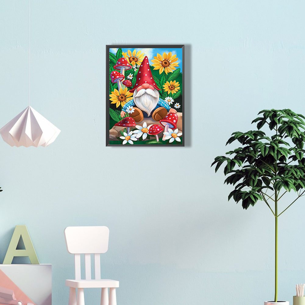 Flower And Dwarf - Full Round Drill Diamond Painting 30*40CM