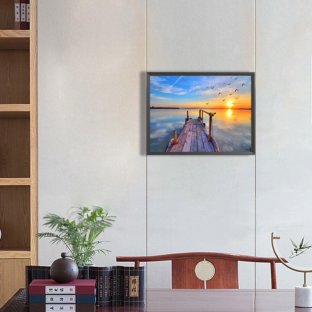 Landscape - Full Round Drill Diamond Painting 40*30CM
