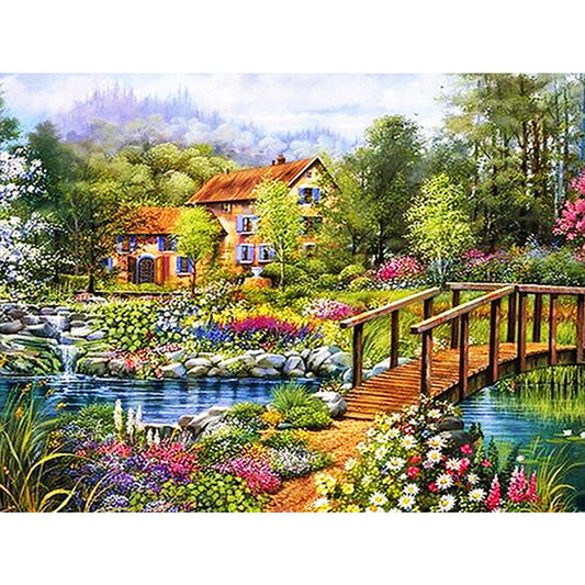 Landscape - Full Round Drill Diamond Painting 40*30CM