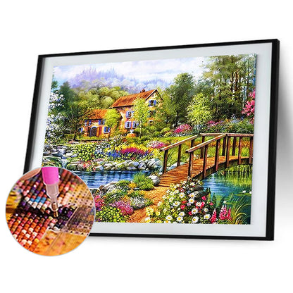 Landscape - Full Round Drill Diamond Painting 40*30CM