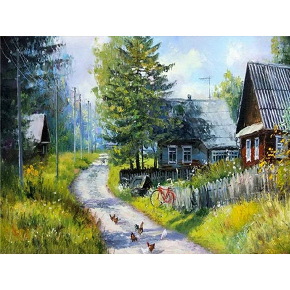 Landscape - Full Round Drill Diamond Painting 40*30CM
