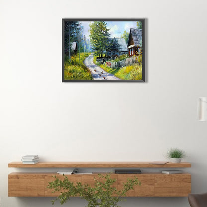 Landscape - Full Round Drill Diamond Painting 40*30CM