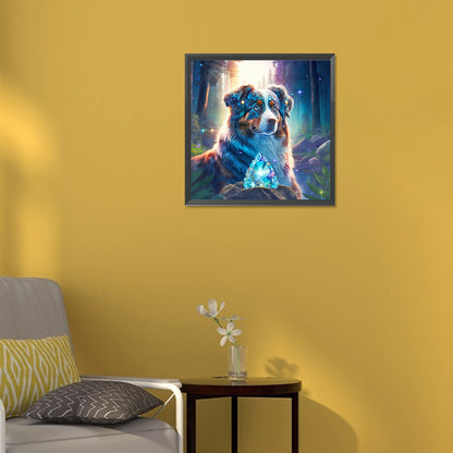 Crystal And Dog - Full Round Drill Diamond Painting 30*30CM