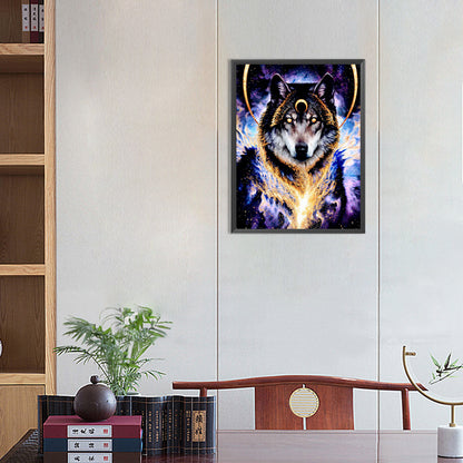 Crescent Wolf - Full Round Drill Diamond Painting 30*40CM