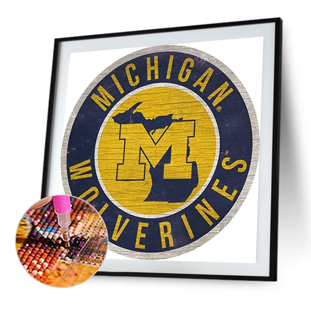 University Of Michigan - Full Round Drill Diamond Painting 40*40CM