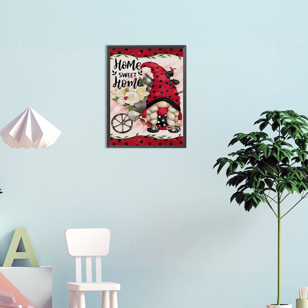 Strawberry Gnome - Full Round Drill Diamond Painting 30*40CM