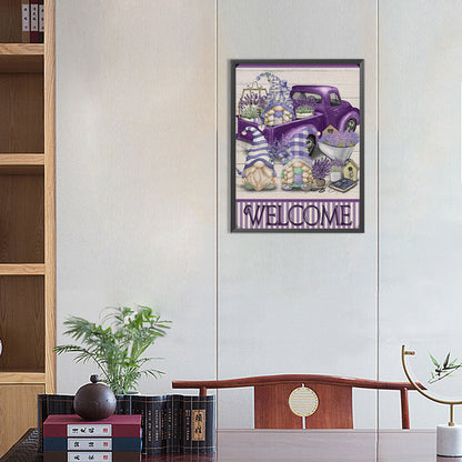 Lavender Gnome - Full Round Drill Diamond Painting 30*40CM