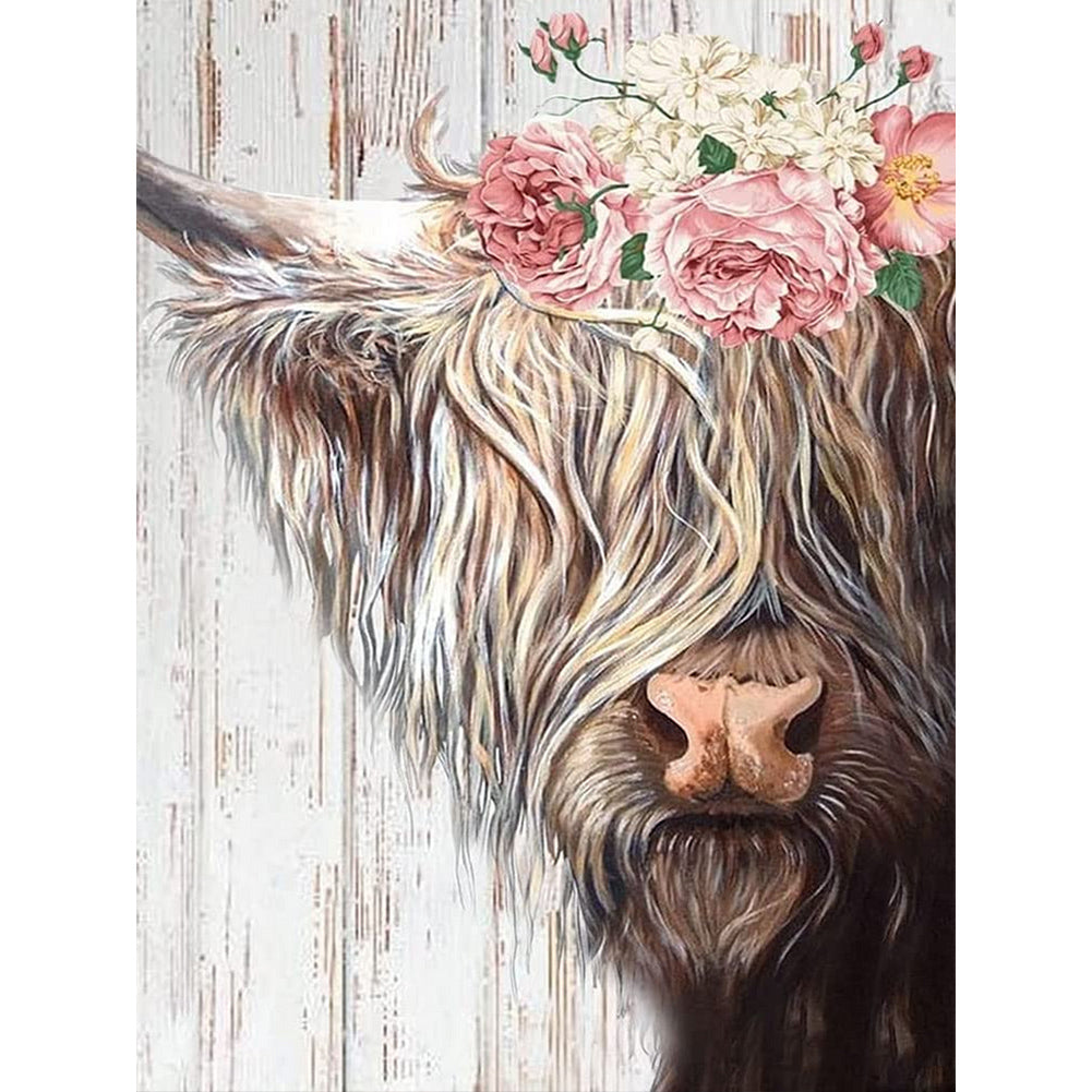 Highland Yak - Full Round Drill Diamond Painting 40*50CM