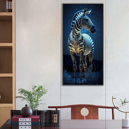 Zebra Under The Starry Night - Full Square Drill Diamond Painting 40*80CM