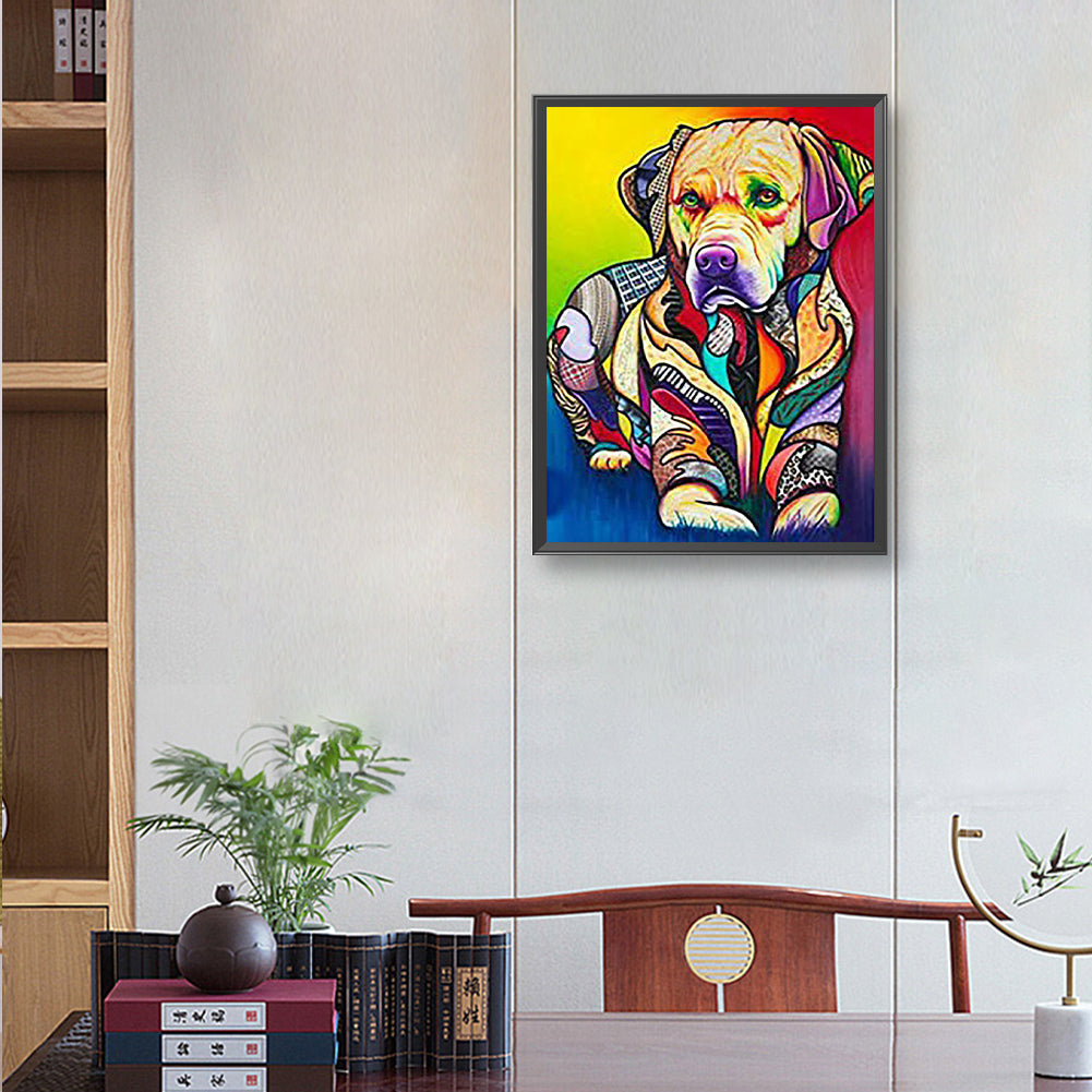 Colorful Dog - Full Round Drill Diamond Painting 30*40CM