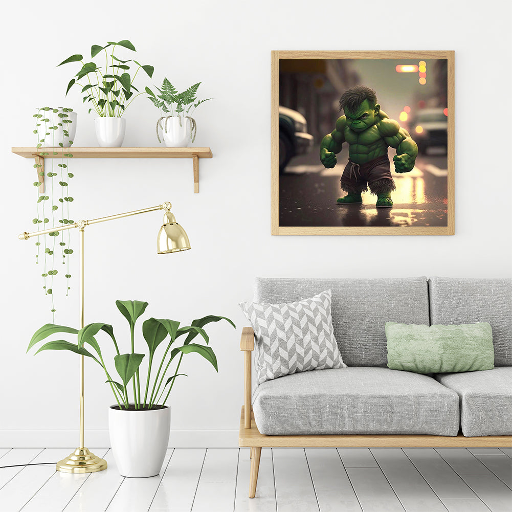 Q Version Hulk - Full Round Drill Diamond Painting 30*30CM