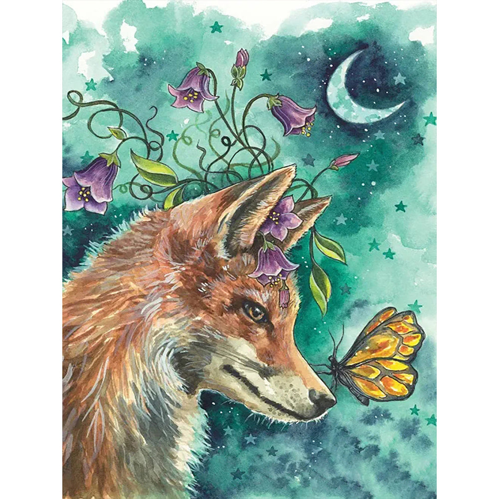 Fox - Full Round Drill Diamond Painting 30*40CM
