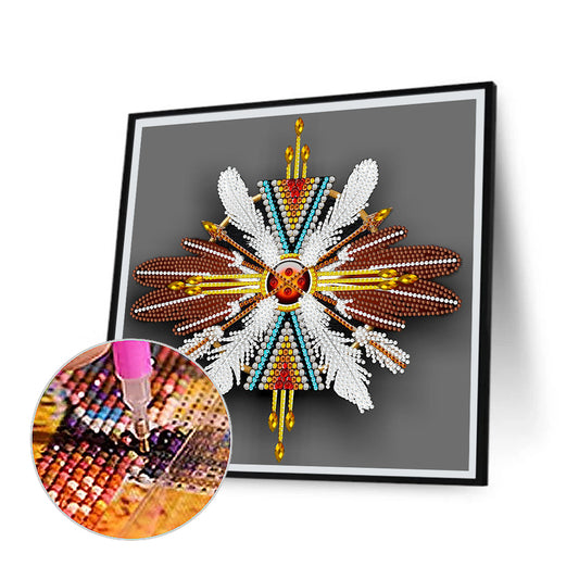 Indian Dreamcatcher Mandala - Special Shaped Drill Diamond Painting 30*30CM