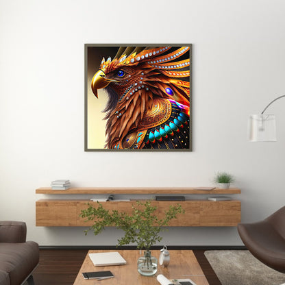 Handsome Head Portrait Of Eagle - Full Round Drill Diamond Painting 30*30CM