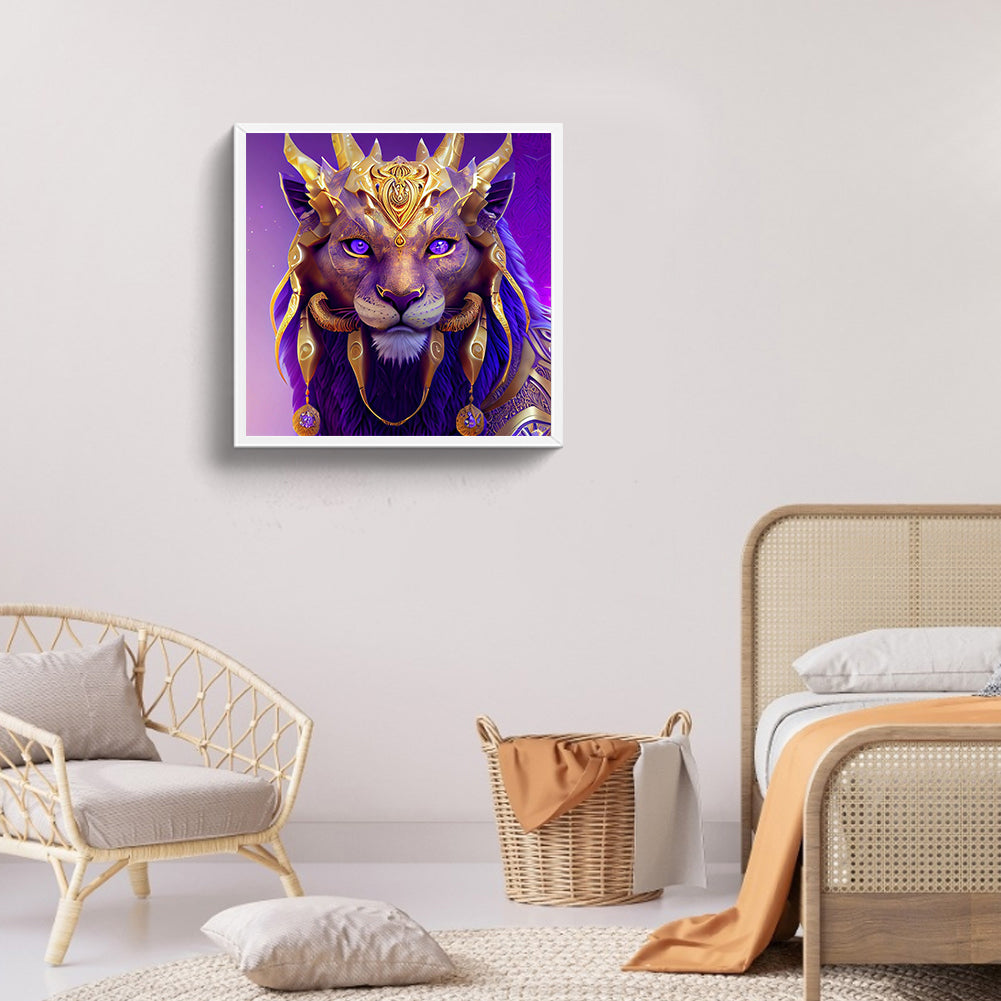 Black Panther Handsome Head - Full Round Drill Diamond Painting 30*30CM