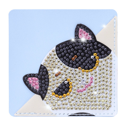 DIY Diamond Art Bookmarks Art Craft 5D Cat Triangle Rhinestones Mosaic Book Mark