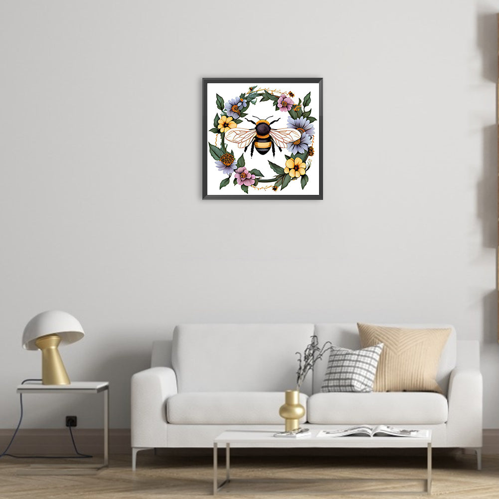 Bee - Full Round Drill Diamond Painting 30*30CM