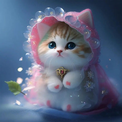 Waiting Cat - Full Round Drill Diamond Painting 30*30CM