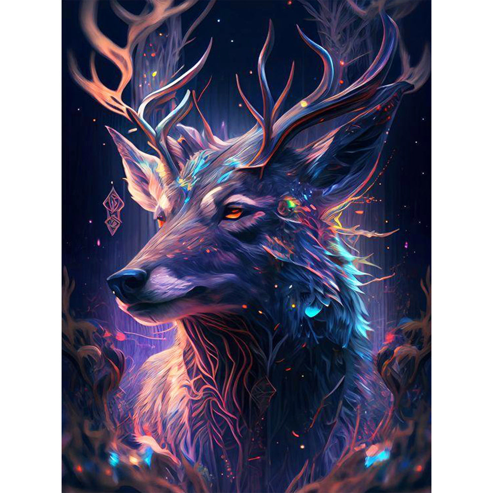 Reindeer - Full Round Drill Diamond Painting 30*40CM