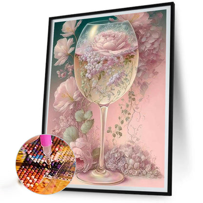 Goblet And Flowers - Full Square Drill Diamond Painting 30*40CM