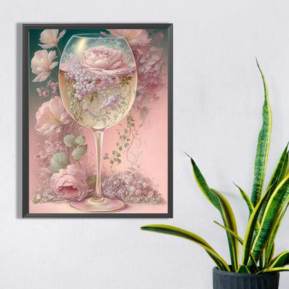Goblet And Flowers - Full Square Drill Diamond Painting 30*40CM