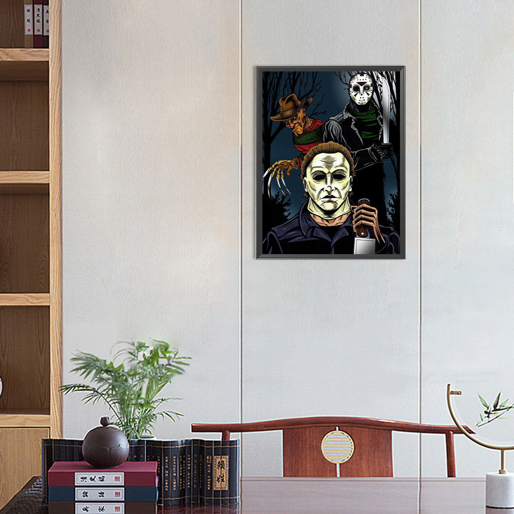 Horror Movie - Full Round Drill Diamond Painting 30*40CM