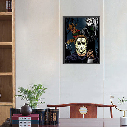 Horror Movie - Full Round Drill Diamond Painting 30*40CM