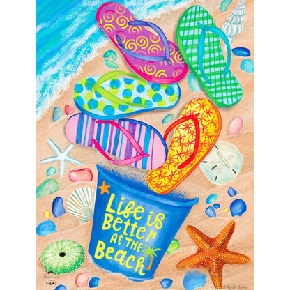 Beach Slippers - Full Round Drill Diamond Painting 30*40CM
