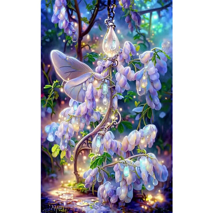 Wisteria Flower - Full Round Drill Diamond Painting 30*50CM