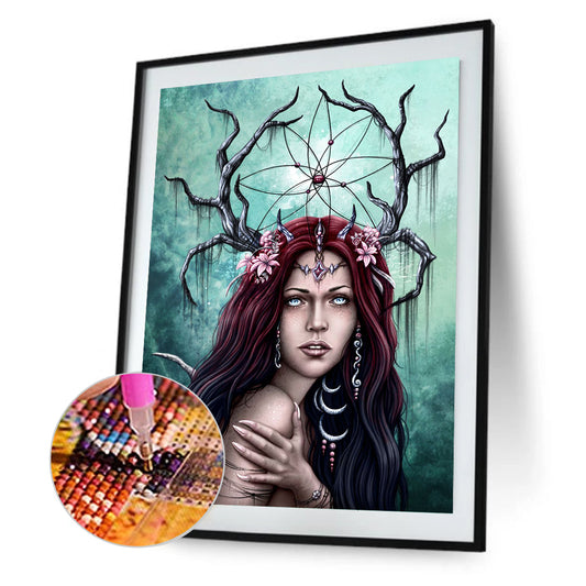Gothic Art Batcat - Full Round Drill Diamond Painting 30*40CM