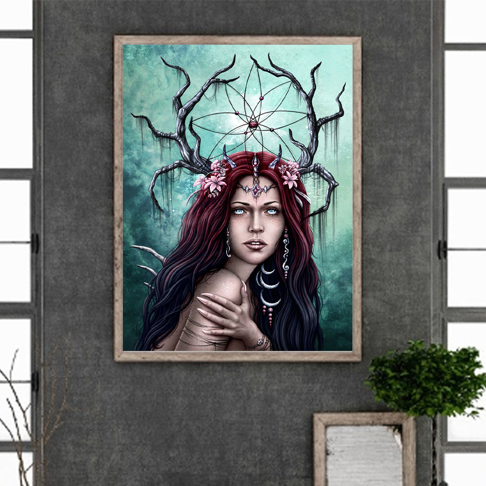 Gothic Art Batcat - Full Round Drill Diamond Painting 30*40CM
